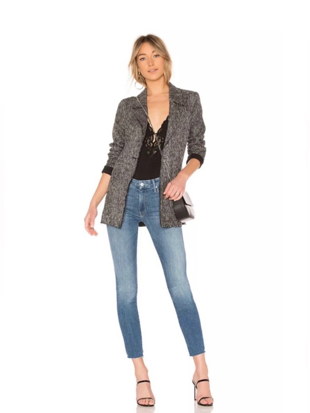 MOTHER High Waisted Looker Ankle Fray One Smart Cookie Size 30